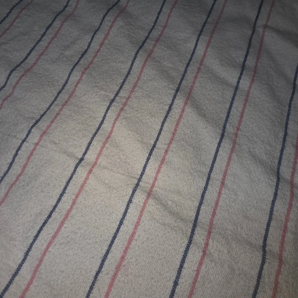 Vintage Style Hospital Receiving Blanket Pink Blue Striped Cotton Swaddle‎ 34x30